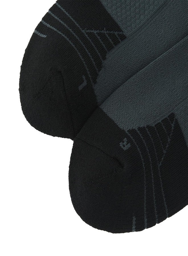 WANDER Men's Athletic Running Socks 7 Pairs Thick Quarter Socks Cushion Ankle Sport Low Cut Socks(7 Pairs Grey Black,Size:10-12) - Image 2